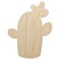 Cactus Succulent with Flower Doodle Unfinished Wood Shape Piece Cutout for DIY Craft Projects